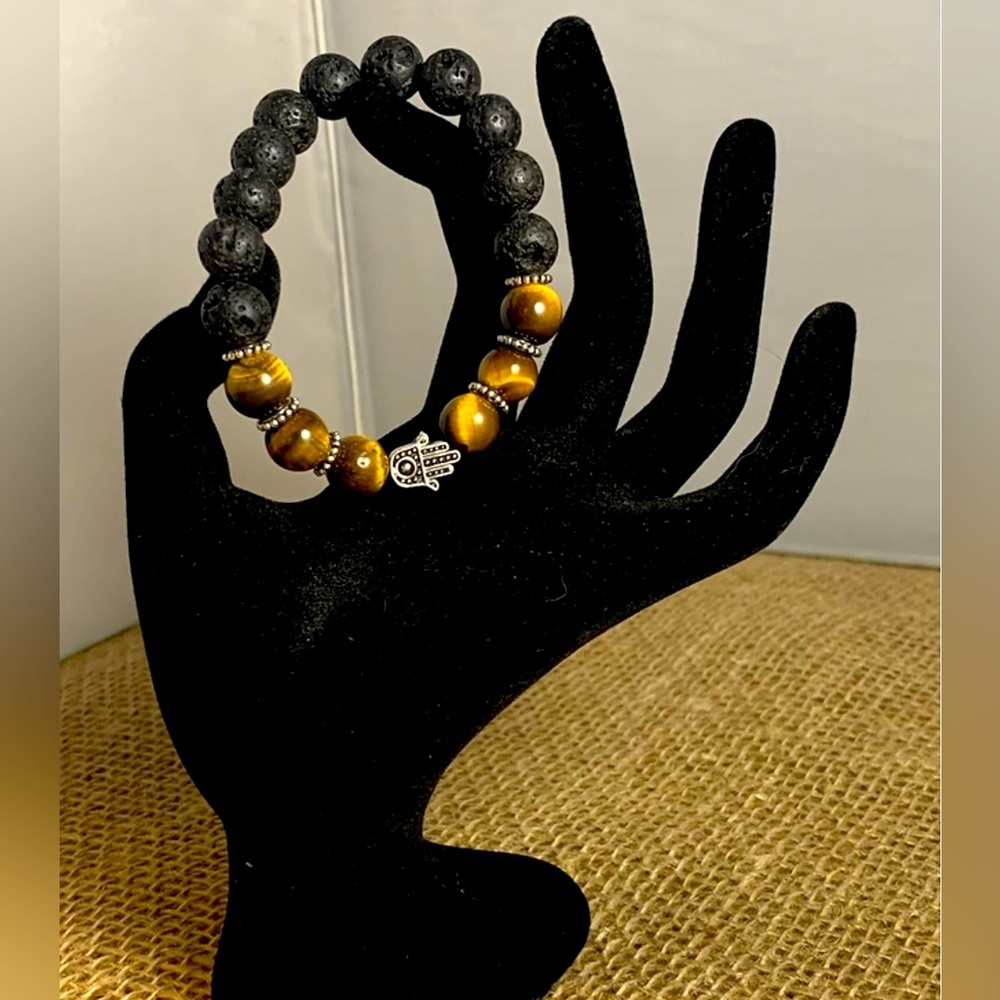 Tiger Eye Lava Bracelet